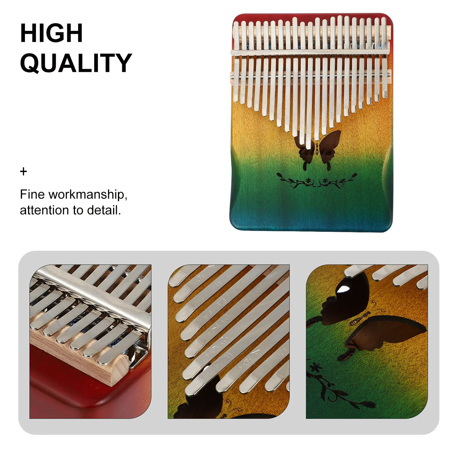 

’s Musical Instruments Eight-tone Mini Thumb Piano Keys Delicate Finger