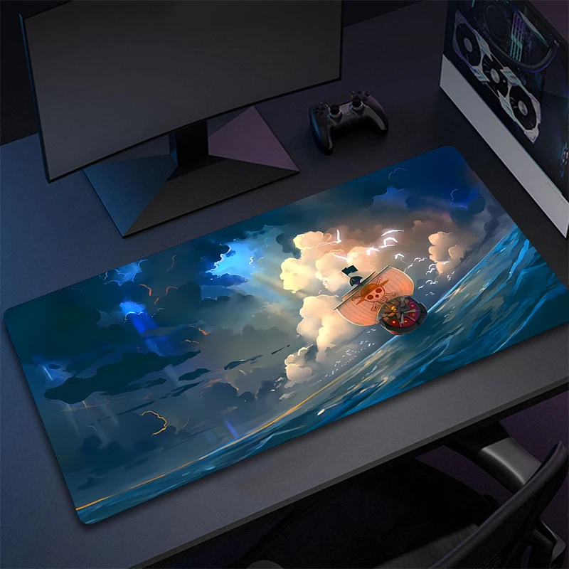 One Piece Zoro Roronoa Locking Edge Mouse Pad Game Gaming Mousepad XL Large Gamer Keyboard PC Desk Mat Computer Tablet Mouse Pad