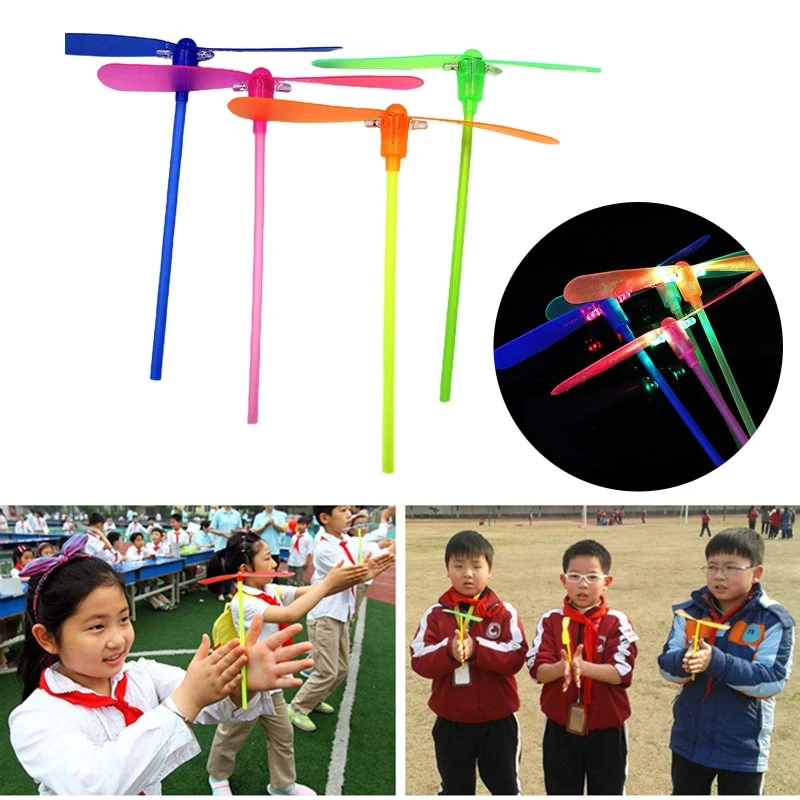 10Pcs/100PCS Summer Toy Outdoor Game Waterproof Flying Propeller Realistic Bamboo Dragonfly Gift for Toddler Age3+ Easy Flying