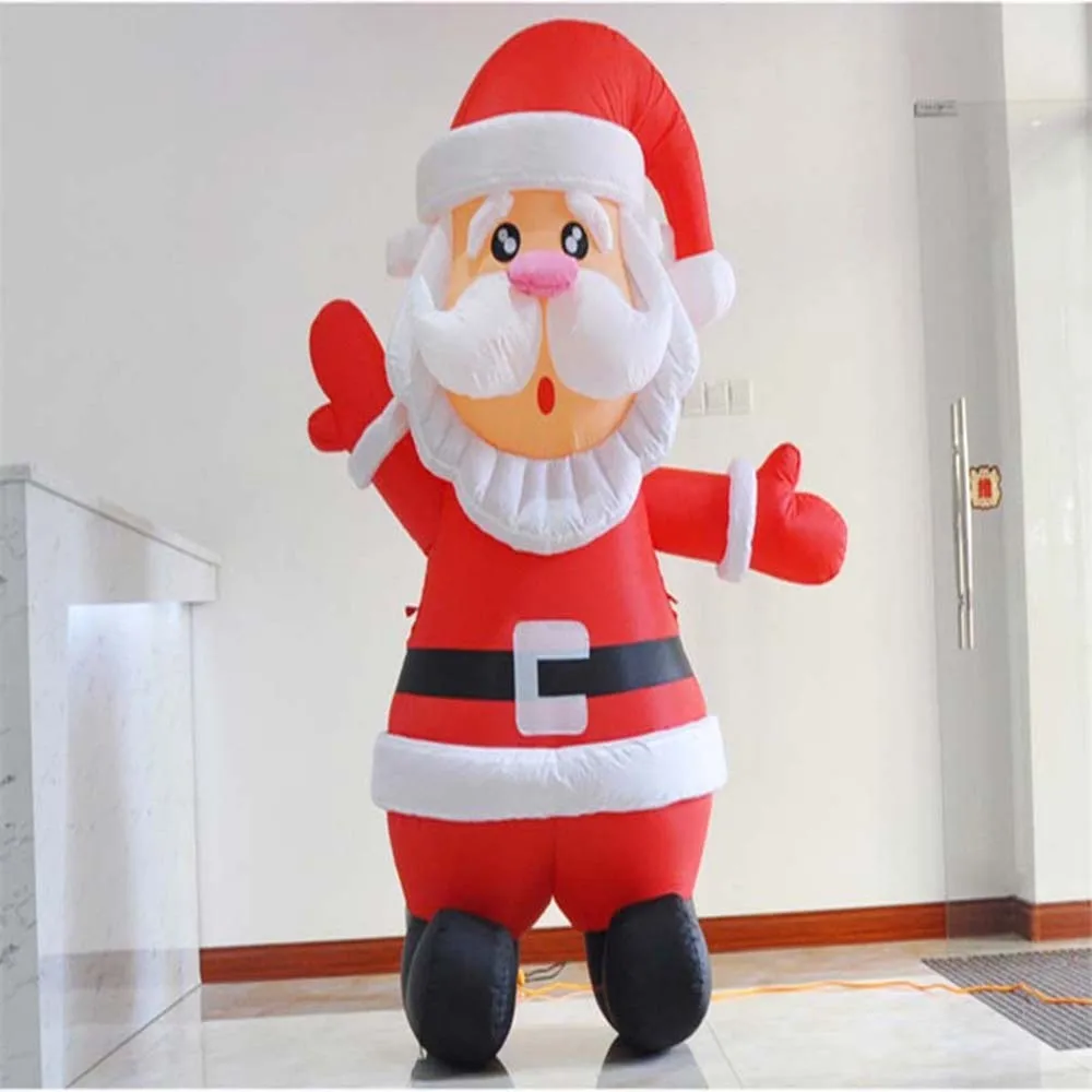 

wholesale New 4/6/8m/10m/12m Giant Lying Commercial Inflatable Santa Claus With Led Lights Lovely Father Christmas For Outdoor