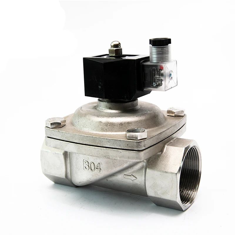 

2" 304 Stainless Steel Female Thread Solenoid Valve DC12V 24V AV220V Two Way Solenoid Valve