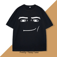 Roblox Face Meme T-shirt Men Women Causal Cotton Short Sleeve Tshirt Loose Short Sleeve Tops Harajuku Y2k Oversized Tops Tee