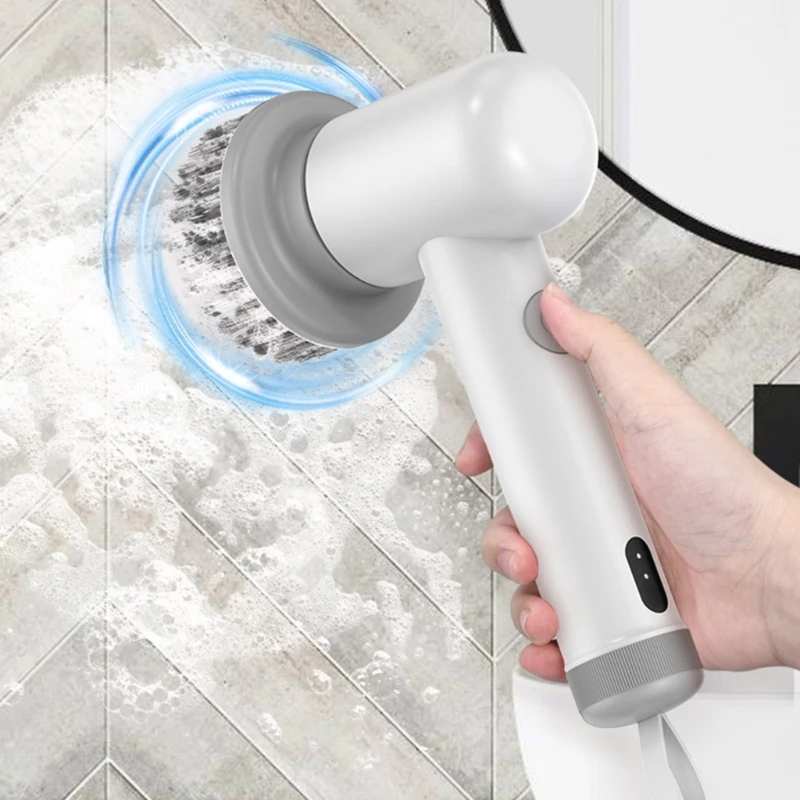 전기 스핀 스크러버 청소 브러시 ​​다기능 가정용 브러시 주방 그릇용 경량 스핀 스크러버 드롭 배송