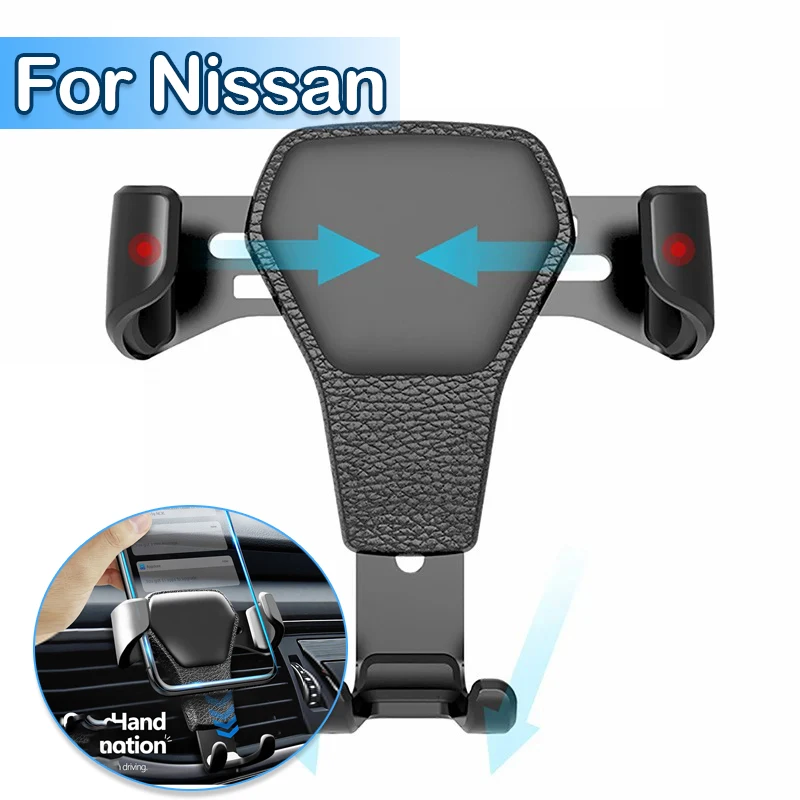 

1Pcs Gravity Car Phone Holder Air Vent GPS Stand Car Accessories For Nissan Qashqai J10 J11 J12 Xtrail