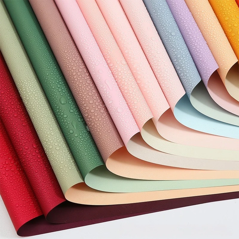 

40 Sheets of Dual Color Flower Craft Paper 56x56cm Ouya Paper Fully Waterproof Flower Shop Handmade DIY Gift Packaging Material