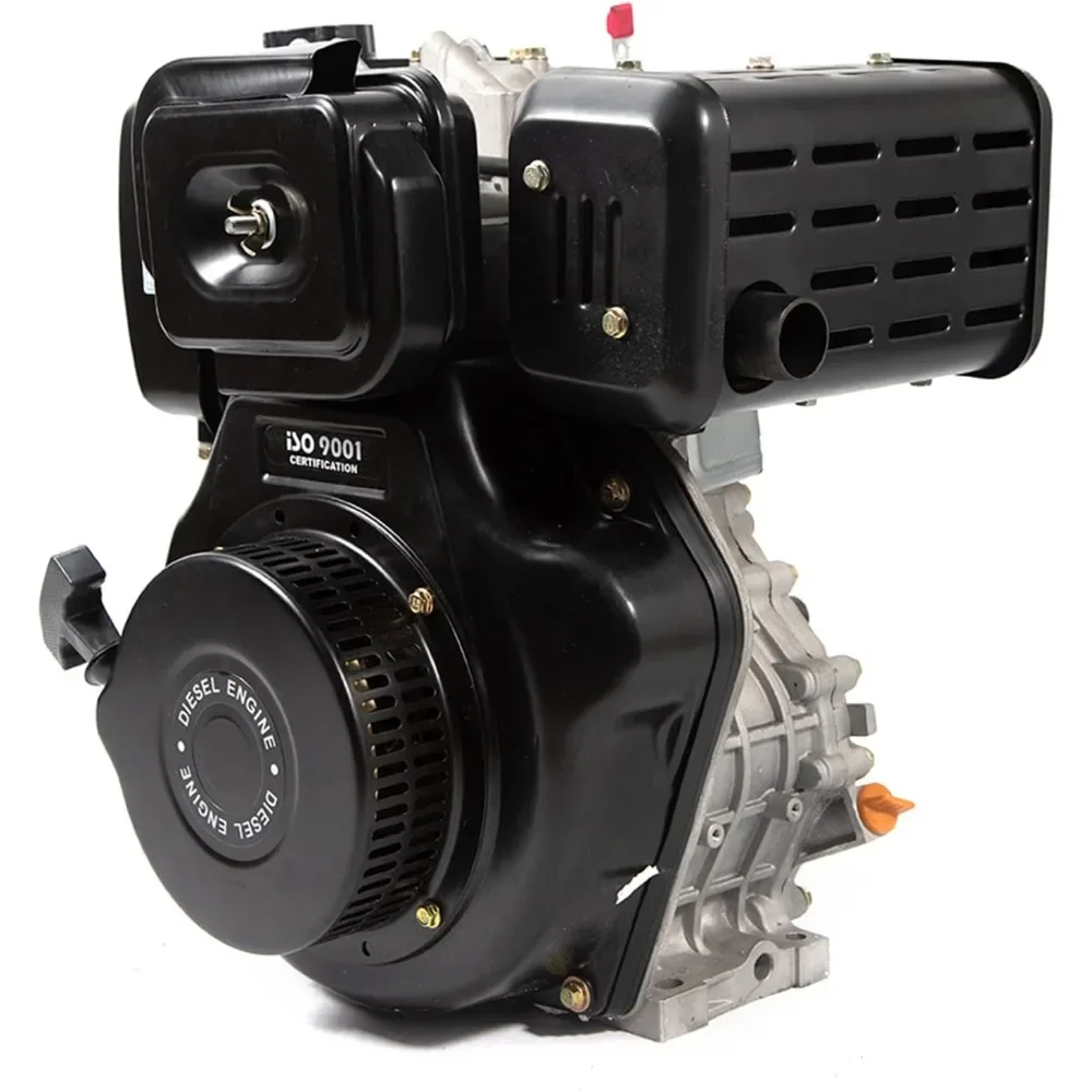 

Diesel Engine,4-Stroke 6.3kw Air-cooled Diesel Engine Industrial Grade Engine Recoil Start Manual Type Engine 406cc