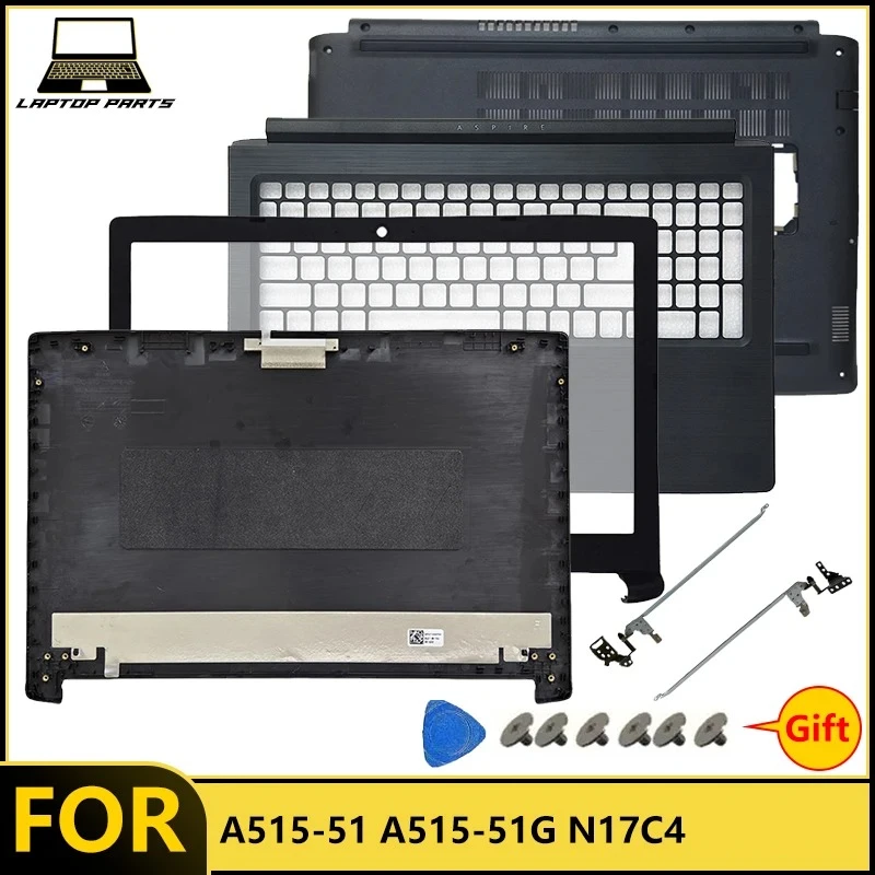 NEW For A515-51 A515-51G N17C4  Laptop LCD Back Cover Front Bezel Palmrest Case Replacement hinges top Cover