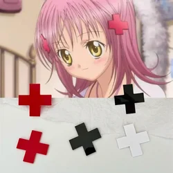 Anime Shugo Chara Cruz Vermelha Clipes de Cabelo, Hinamori Amu Clip, Cosplay Hairpin, Kawaii Acessórios, Presente, 2 Pcs