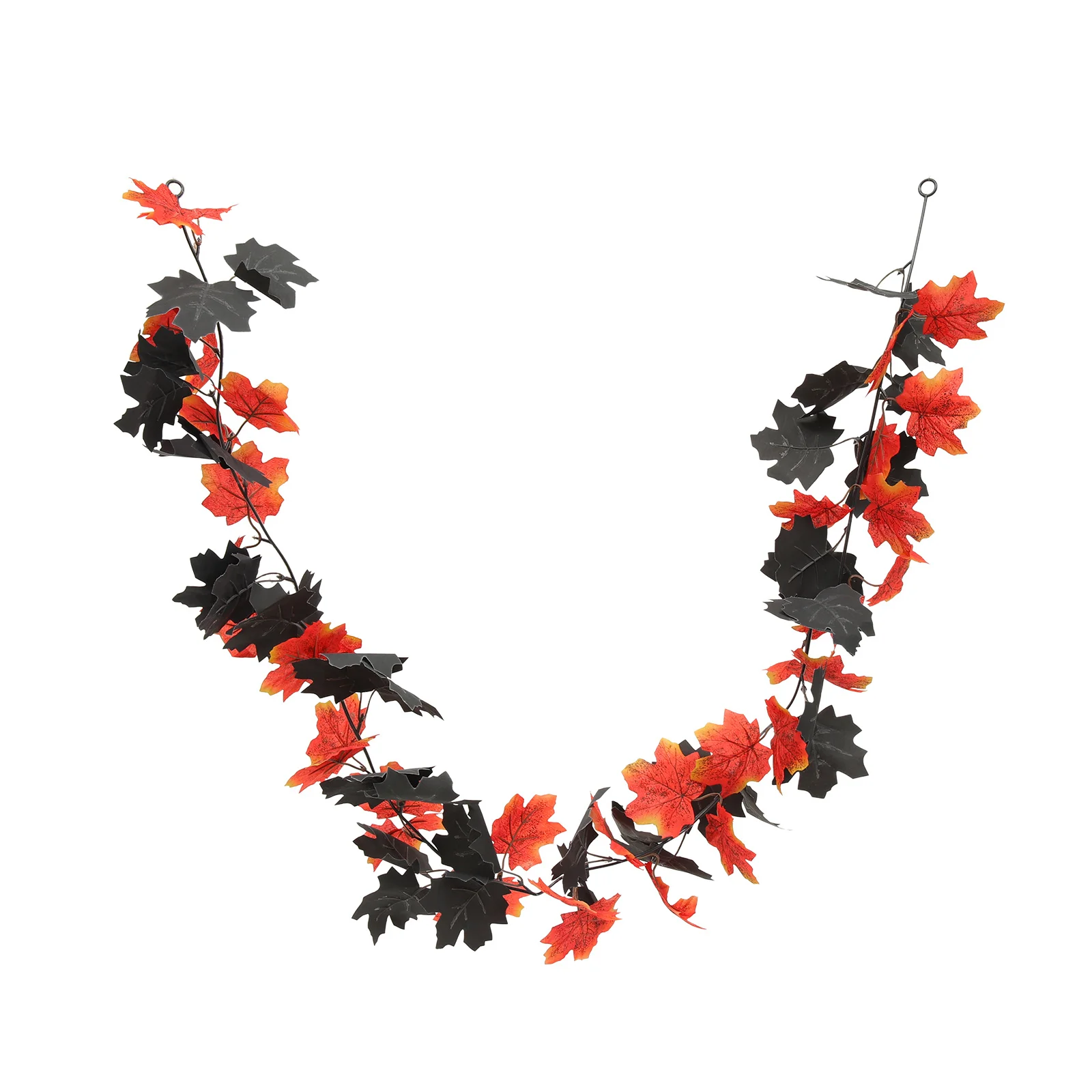 

1 Set Of Fake Maple Leaf Ornament, Simulation Maple Hanging Decor For Halloween Garland, Fall Leaves Vine, Wall Hanging Vine,