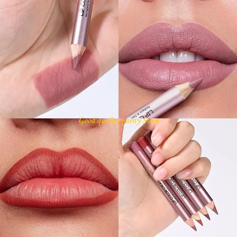 M4YA 4 pezzi Liner Liner Pastes Matte Lip Lipstick Liner Pencil Set Waterproof Lipstick Makeup Forniture per donne e ragazze