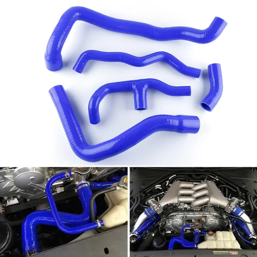 5pcs Car Silicone Radiator Hose Coolant Silicone Hose Water Tube Kit For 2000-2006 Mercedes Benz W203 C200K Sport Coupe 01- 06