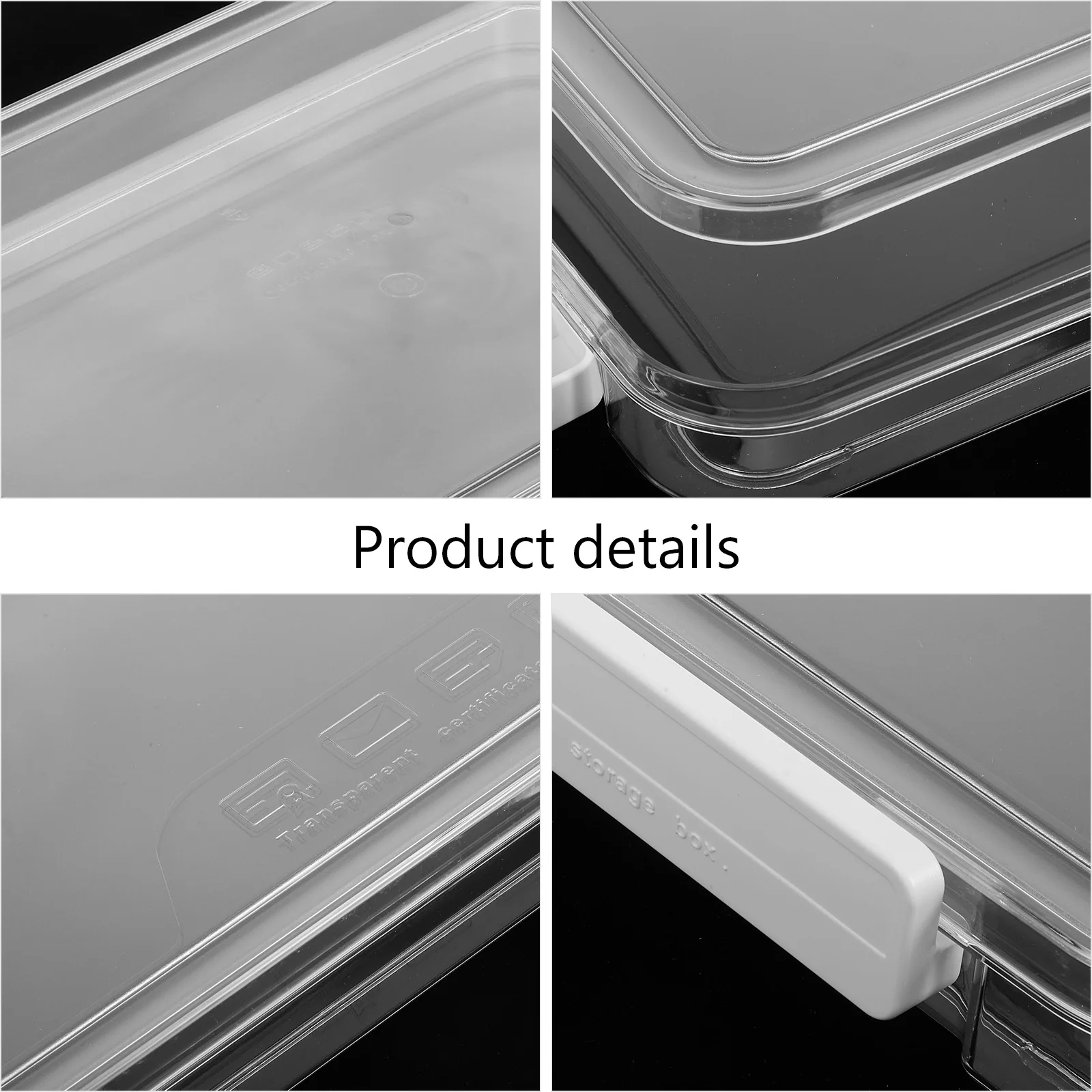 2Pcs File Organizer Boxes Large Capacity Clear Plastic Document Storage Box Set Pet ABS Material Portable Desktop
