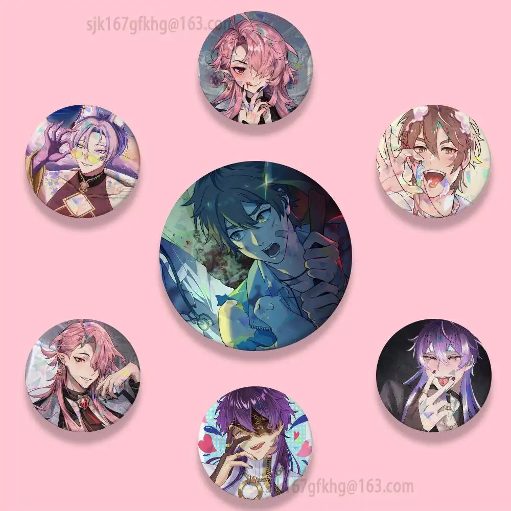 Game Nu Carnival 32 58mm Anime Handmade Round Brooch Exquisit Enamel Lapel Pins for Gift Clothes Hat Backpack Accessorie