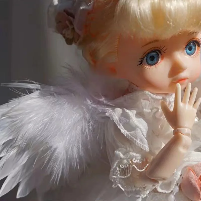 4 Colors Kids DIY Mini Feather Angel Wing Newborn Props For 20cm EXO Idol Doll 1/6 1/4 1/3 BJD Doll Clothes Wings Accessories