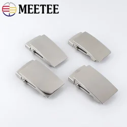 Meetee 1pc 36mm/39mm Stainless Steel Roller Toothless Men's Belt Buckle Automatic Buckles Head Casual Fashion Belts Accessory