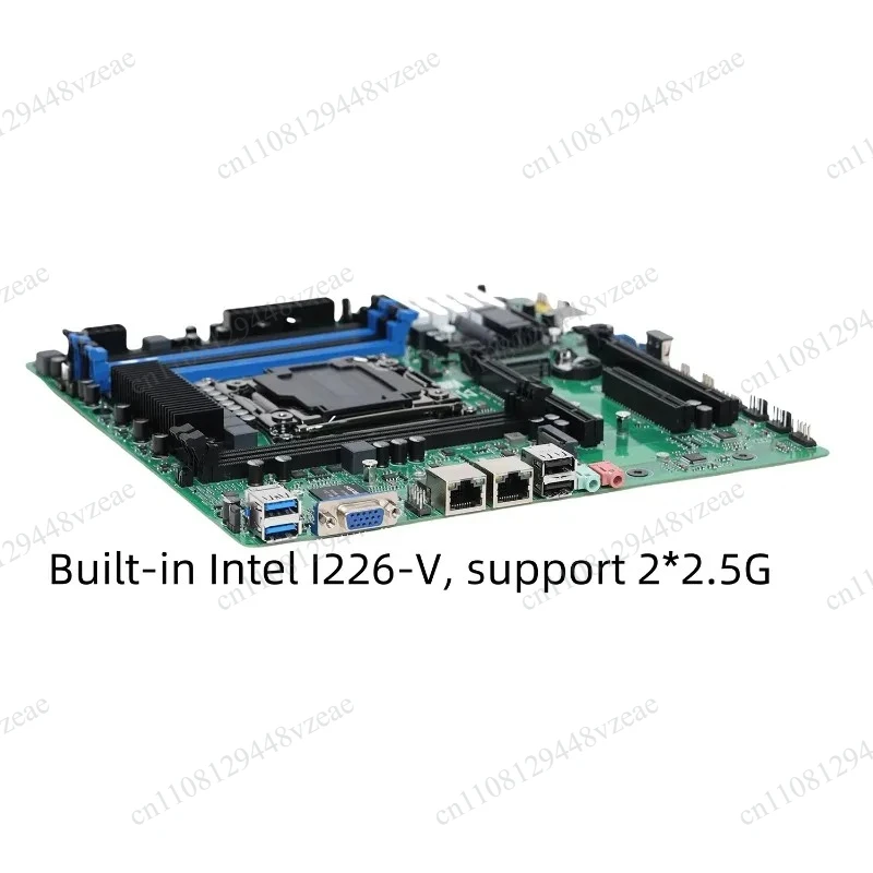 NVME 10 SATA3.0 Dual 2.5G ECC memory buil-t-in graphic card PCIe bifurcation N-EW NAS C612 Mothe-rboard MATX E5 V3/V4 2 M2