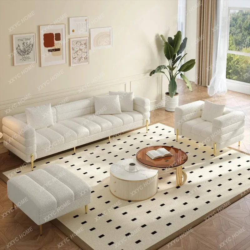 XX Living Room Sofa Couch Sets Upholstered Boucle Sectional Couch Sofas Chair With Ottoman For Apartment Living Room