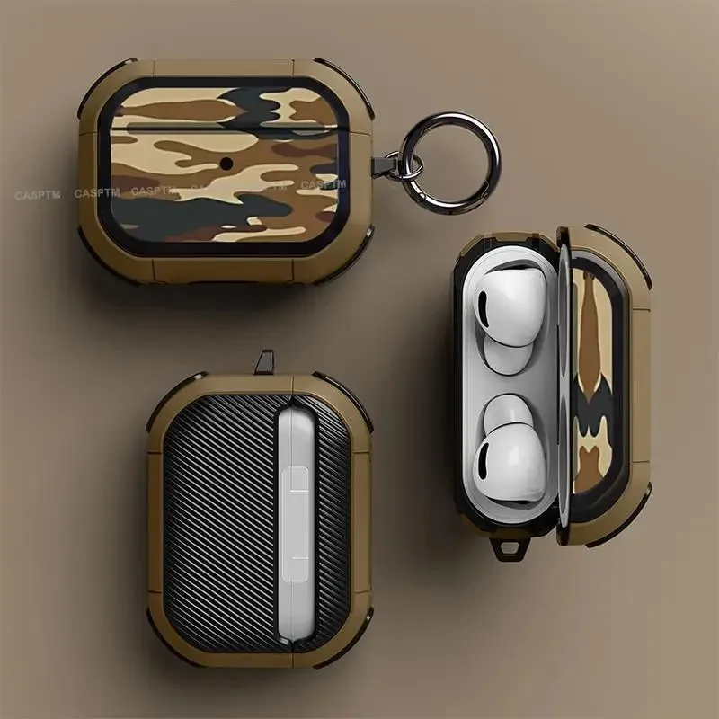 For Airpods Pro 2 Case 2022 Camouflage Armour Headphone Cover Headset Earphone Case For Apple For Air For Pod 3 Pro 2nd Generati