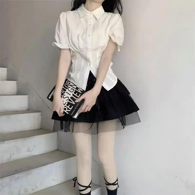 Retro Y2k Röcke Frauen Punk Stil Ästhetische Ballkleider Kawaii Mode Mini Faldas Sommer Reine Gothic Vintage Alle-spiel Reich