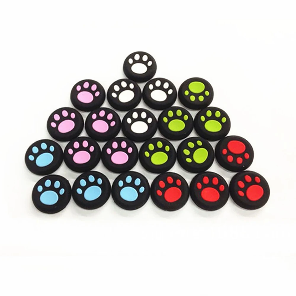 OSTENT-Cat Paw Thumb Stick Grip Cap, Joystick Cover Case para Sony PS4 Controlador, Protetor De Botão, Peças De Reparo, 6Pcs