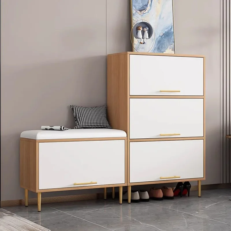 

Multi Layer Organizer Shoe Cabinet Wooden Large Storage Entryway Luxury Shoe Cabinet Dust Proof Organizador De Zapatos Furniture