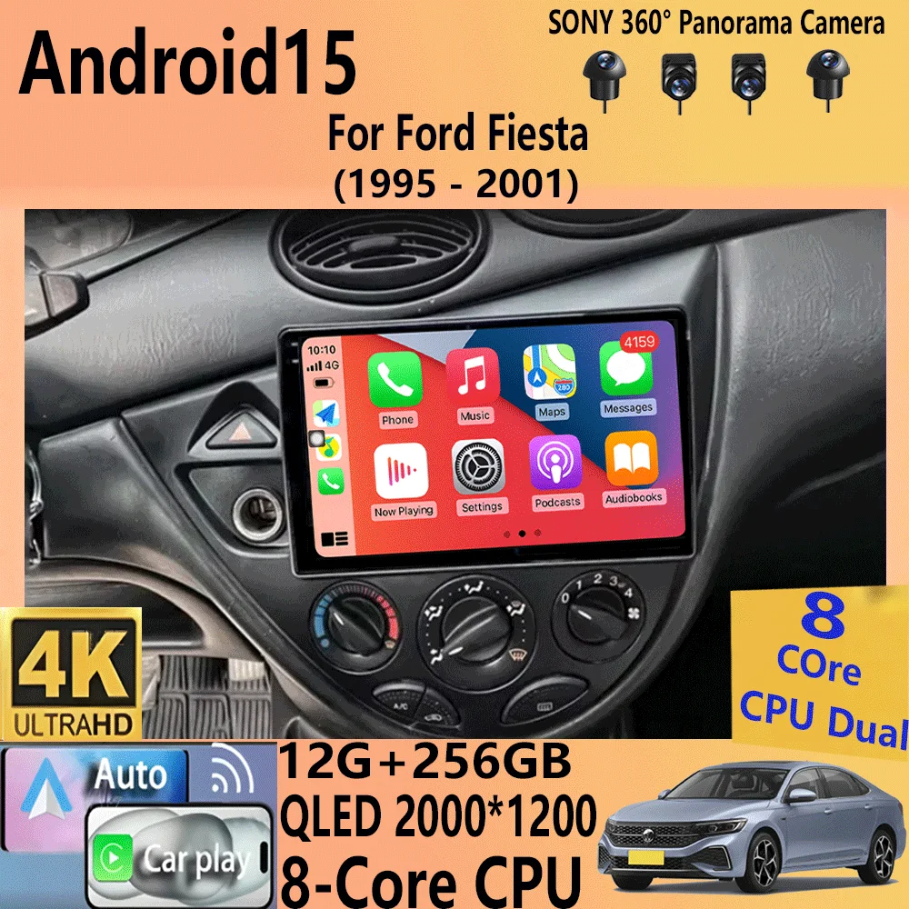 

9“ Android 15 For Ford Fiesta 1995-2001 Focus MK1 1998-2004 7 Inch Multimedia Car Radio Stereo Carplay Autoradio Head Unit Auto