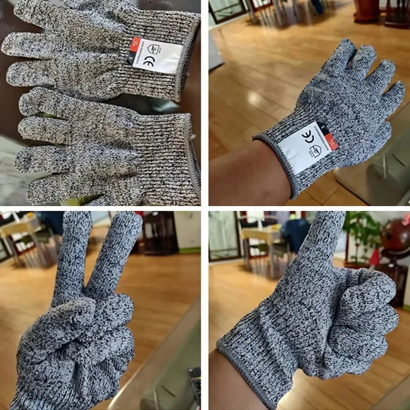 Guanti resistenti al taglio HPPE a cinque livelli - Cucina Giardinaggio Protezione di sicurezza Guanti anti-lineerazione durevoli indossabili da lavoro
