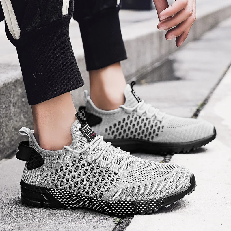 Non-slip Wear Resistant Men‘s Outdoor Hiking Shoes Breathable Climbing Man Sneaker Mountain Shoe Casual Walking Summer Male Shoe