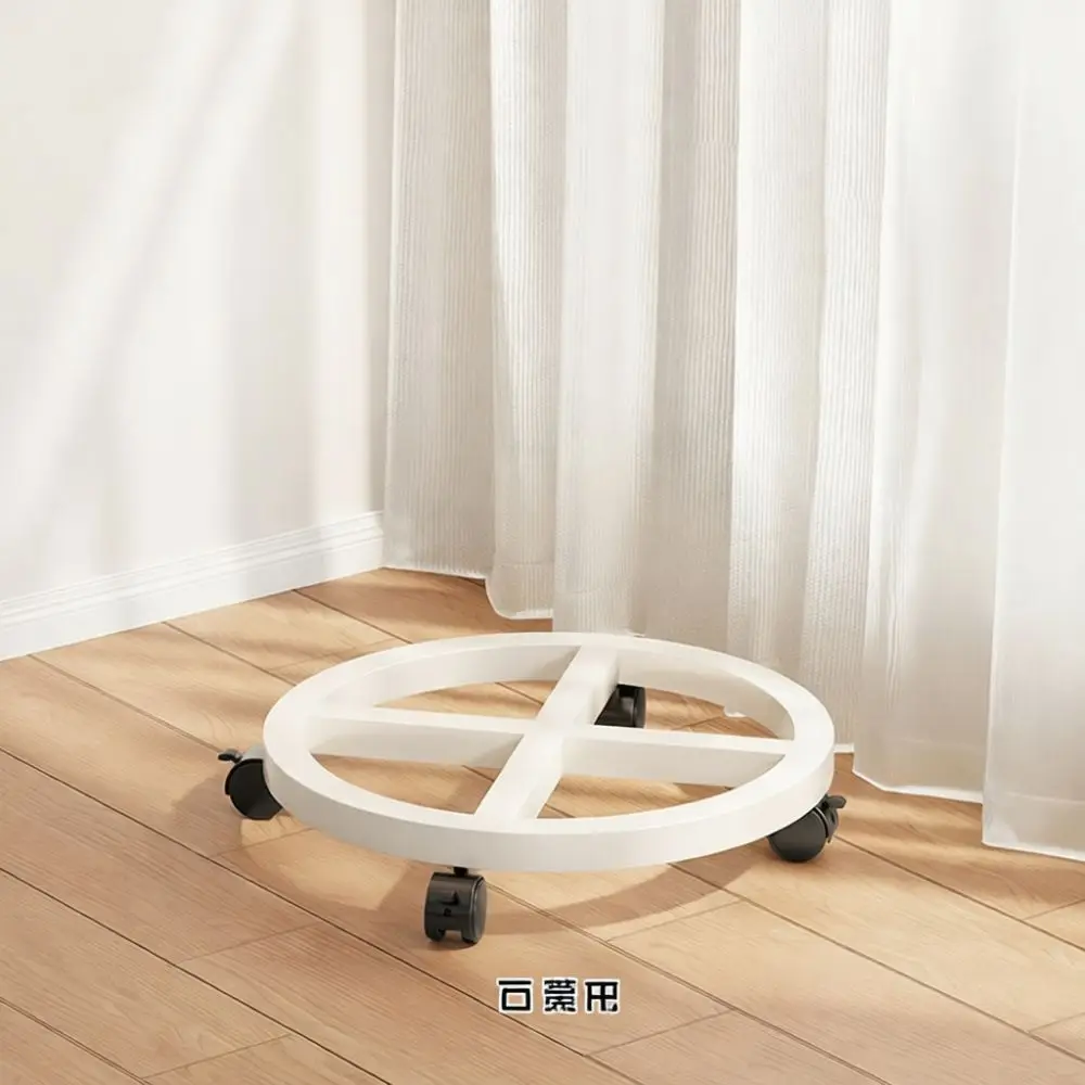 Metal Mobile Flower Pot Holder With Universal Wheels Indoor Balcony Storage Shelf Modern Rolling Plant Display Rack