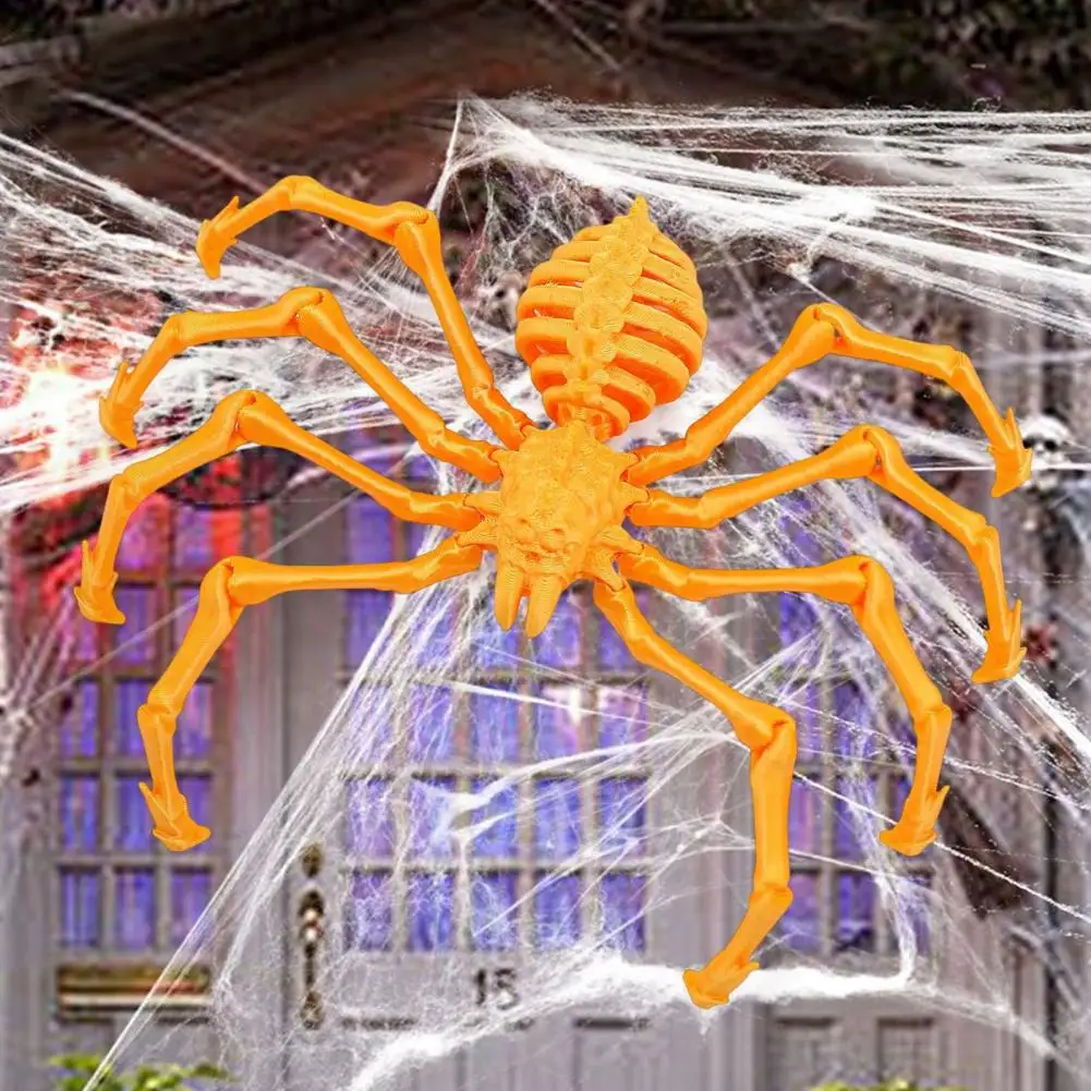 3d Printed Giants Spider Figurine Spider Toy Halloween Spider Figurine with Retractable Legs Movable Joints Halloween Ornament