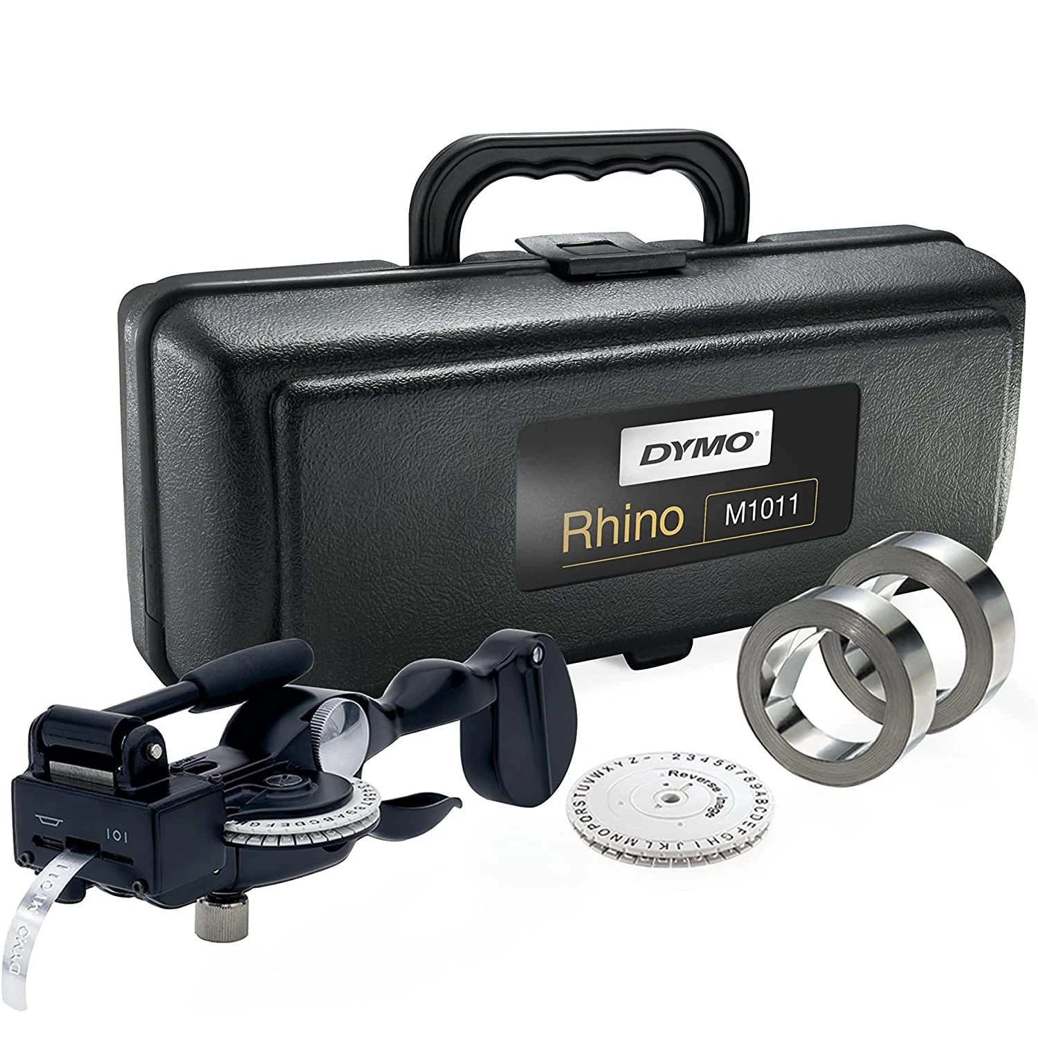 DYMO Rhino Labeller, DYMO M1011 metal tapewriter label maker Embossing System Kit Aluminum for Dymo 3D 35800, 31000, 32500