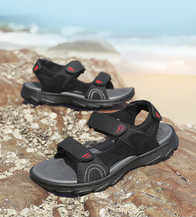 Herren-Sportsandalen, Outdoor, Wandern, wasserdicht, Strandsport, Herren-Sandalen, Sommer, offene Zehen, verstellbare Schnürsenkel – Detail 33