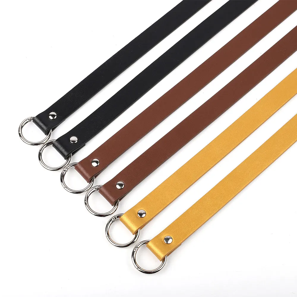 PU Leather Shoulder Bag Straps Replacement Handbag Handle Black Coffee Sliod Color Women Bag Belt For DIY Bag Part Accessories