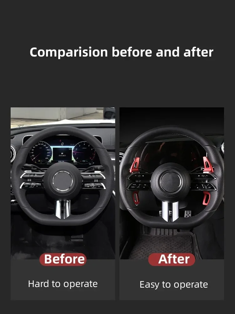 Car Steering Wheel Shift Paddle Extension For Mercedes Benz C Class C260 C200 2021 2022 Interior Trim Acccessories