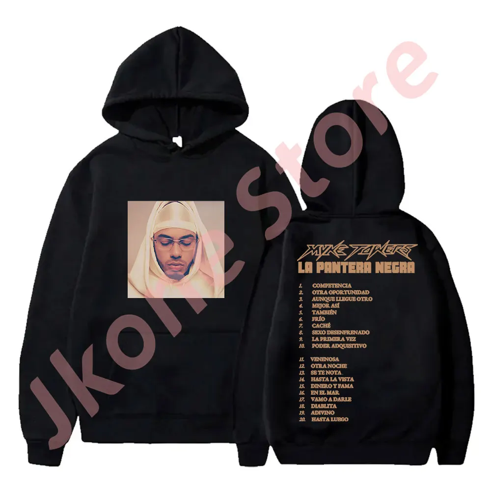 Myke Towers Album Cover Hoodies 2024 Tour Merch Pullovers Cosplay Women Men Fashion Casual HipHop Sweatshirts