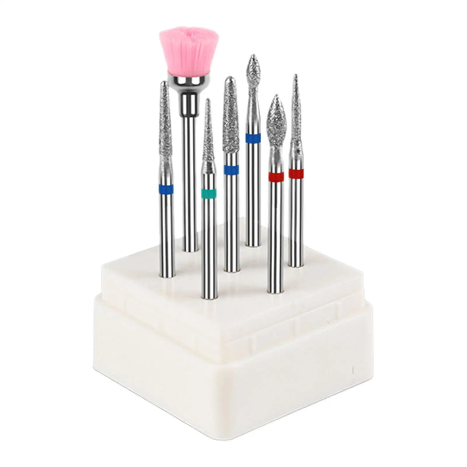 Punte per trapano per unghie da 7 pezzi punte per rimozione di lime per unghie elettriche professionali per levigatura lucidatura taglio rimozione Manicure