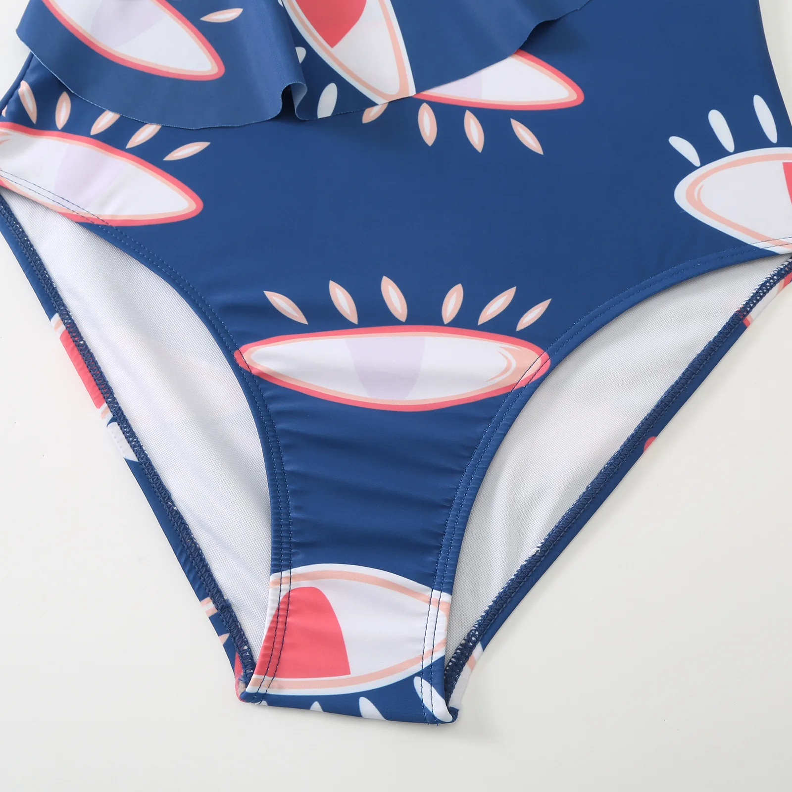 Women's swimsuit 2024 One-shoulder slimming swimsuit women's beach dress abstract print belly covering swimsuit