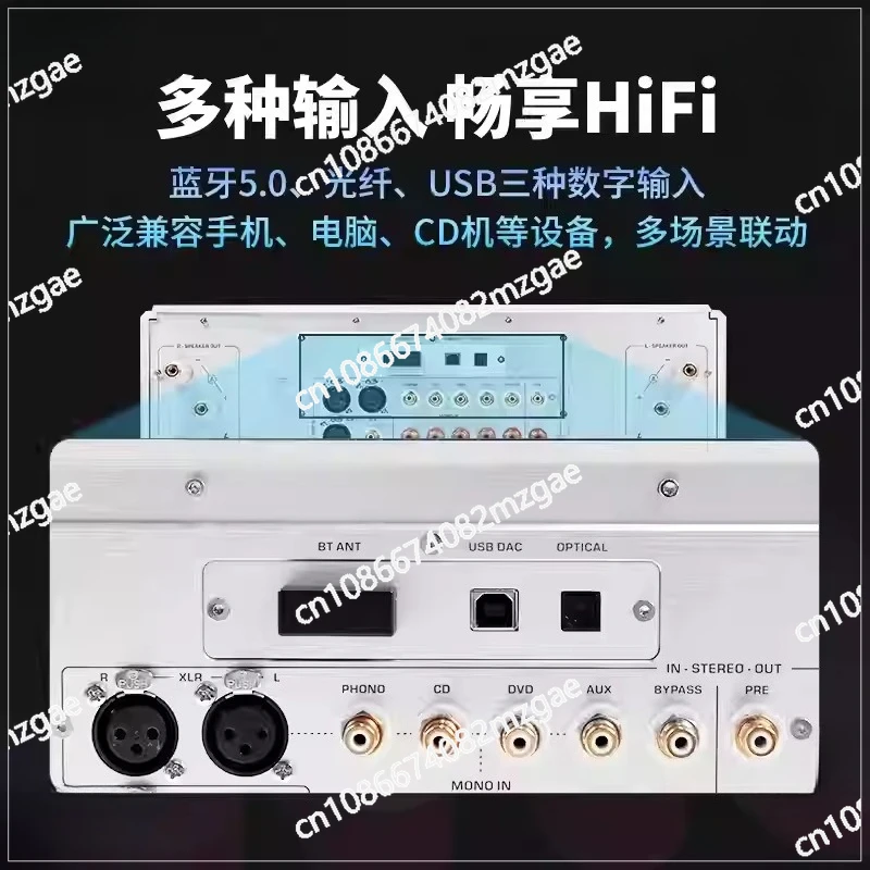 A3.2 21 Version Hi-End Integrated Amplifier, 2CH 220W High Fidelity Stereo Power Amp for Home Theater Audio