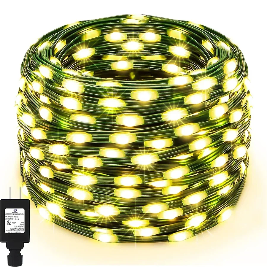 

Outdoor Garland LED Rope Light 20M 50M 100M Christmas Tree String Light Plug in Tube Rope Fairy Light for Garden Patio Decor