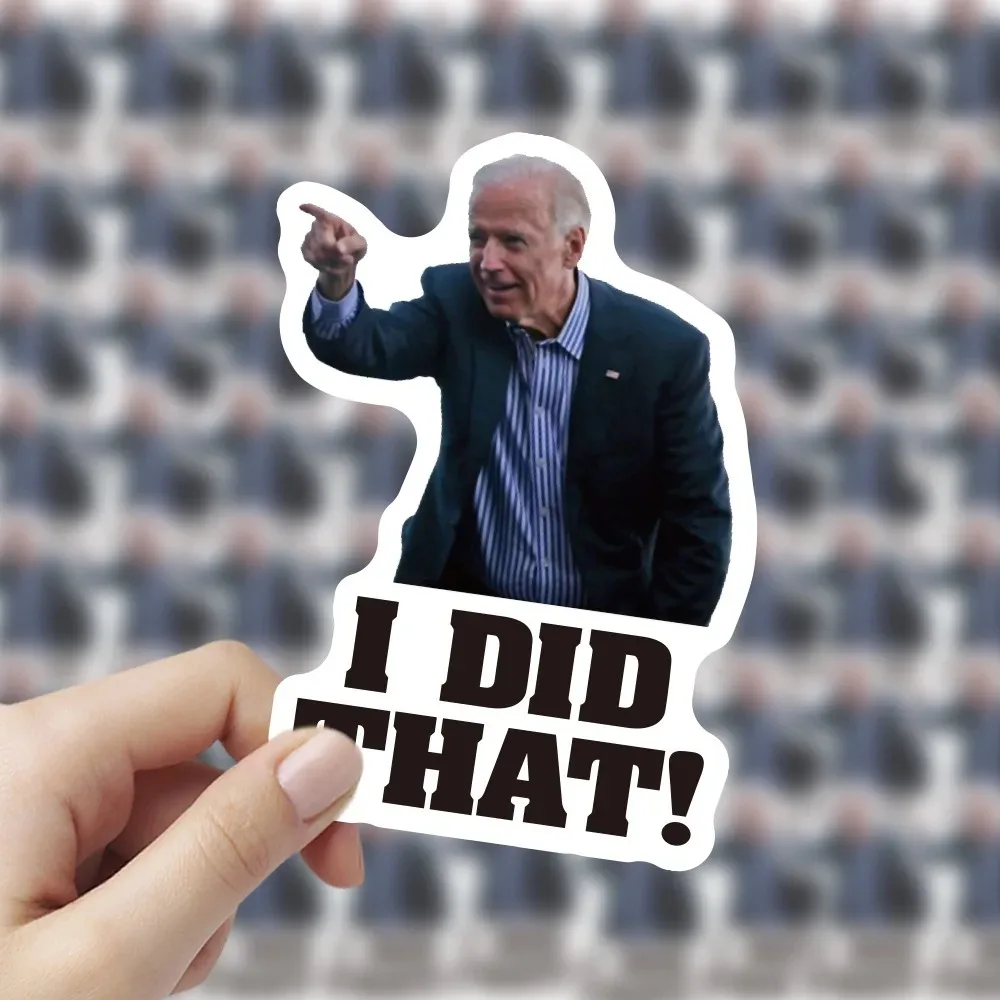 100 stücke Joe Biden lustige Aufkleber Ich habe das getan Aufkleber Aufkleber DIY Laptop Skateboard Auto Telefon Fahrrad wasserdicht Aufkleber Spielzeug