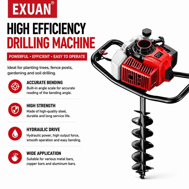 Multifunctional High Efficiency Drilling Machine High Power Agricultural Tree Digging Pile Driver Soil Punching Ground Drill