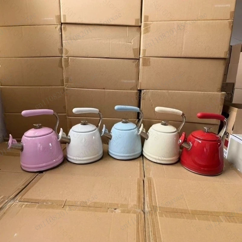 2.3L Retro Whistling Stainless Steel Kettle for Induction Cooker & Open Flame Stove