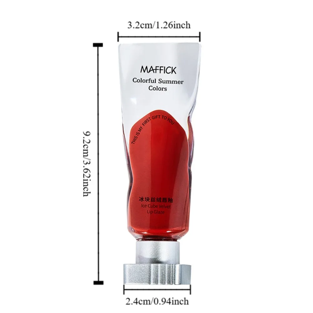 Moisturising Ice Cube Velvet Lip Glaze Transparent Pigment Matte Lipstick Not Easy To Dip Cup Lip Mud Liquid Lip Glaze