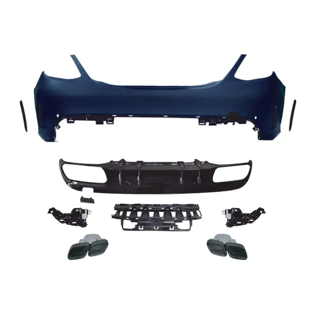 W205 Upgrade C63S Style Body Kit Front Bumper Side Skirts Rear Bumper Car Parts for C Class W205 2015-2021