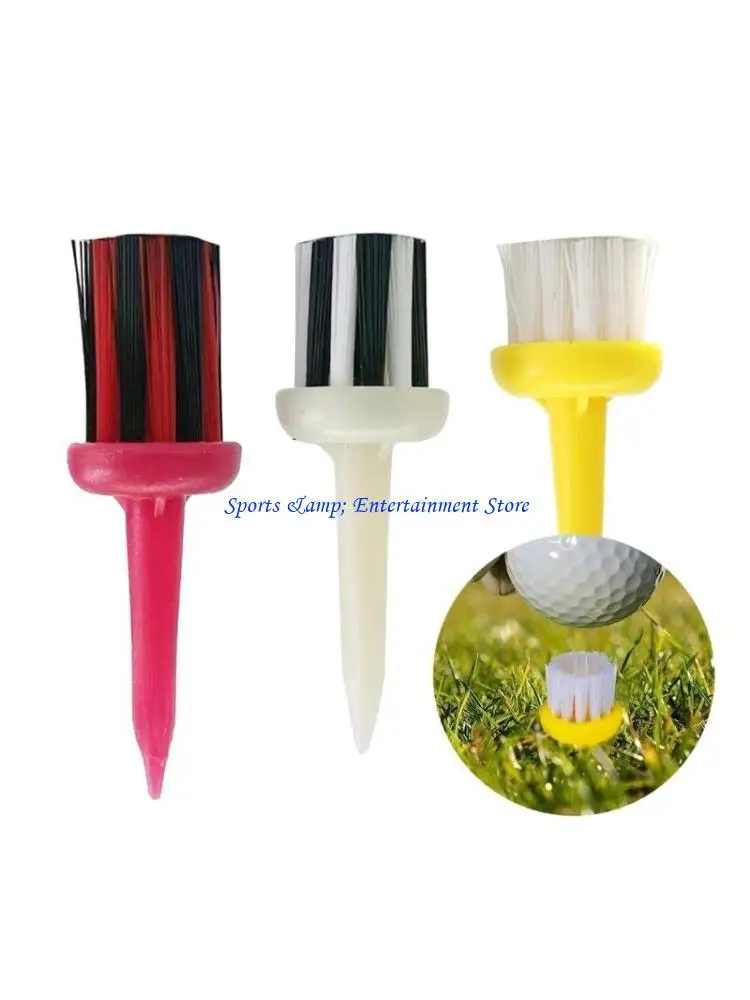 

G7NF 6Pcs Golf Ball Tees Driver Training Golf Brushes Tees Golf Tees Golf Brush Tees