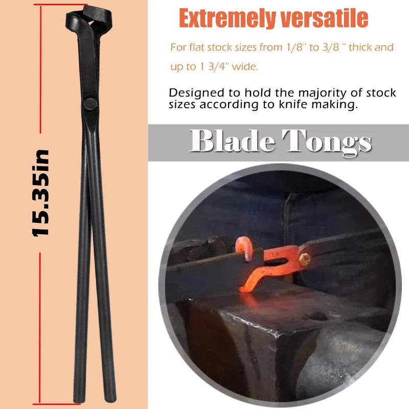 Blacksmith Tongs Tools Set Forging Tongs For Knife Making Tongs, Blacksmithing Forge Tongs Kit 5PCS