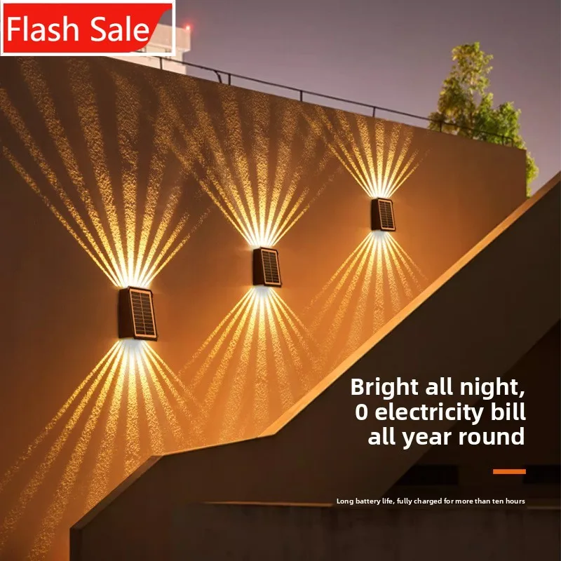 

ShinyYing Solar Wall Wash Light, RGB+CCT Waterproof Outdoor Lamp for Garden Villa Patio