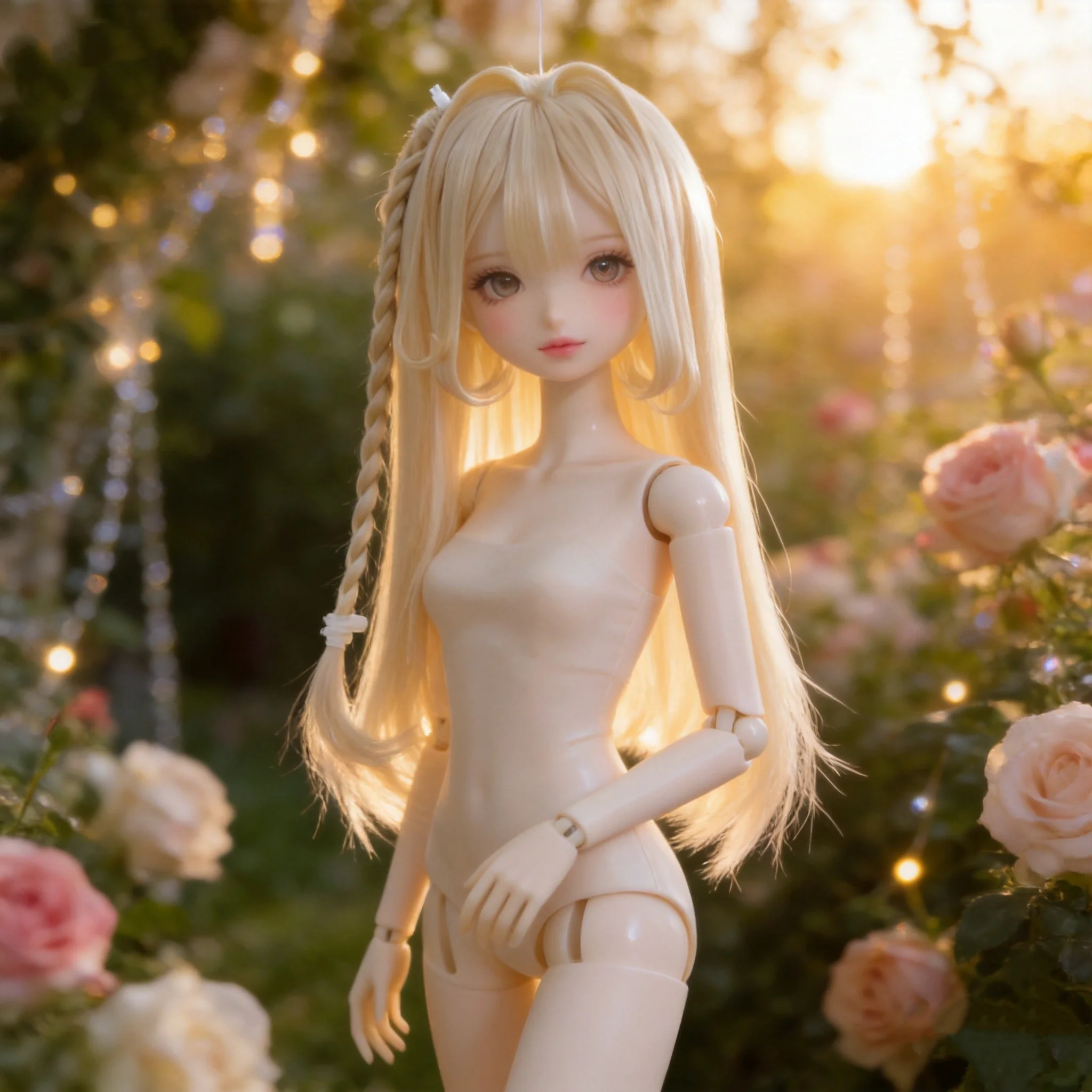 Wigs doll wig side-braided jellyfish hairstyle doll hair, 1 6 scale dolls accessories 1/3 1/4 BJD wig free shipping