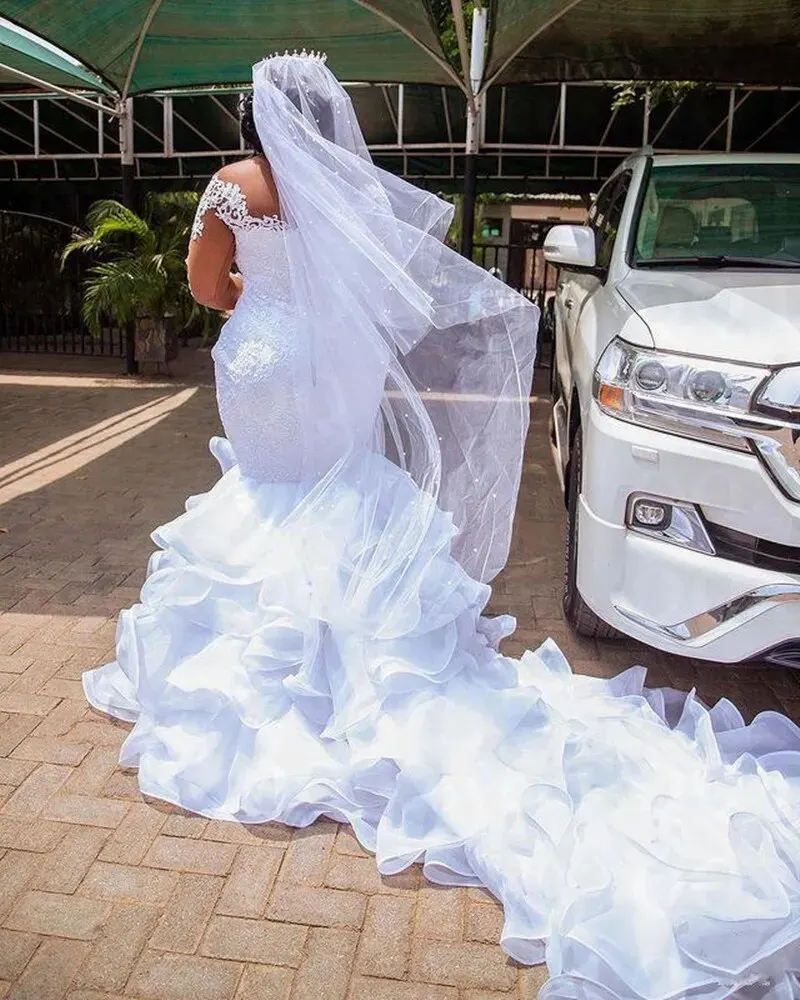 African Plus Size Mermaid Wedding Dress Appliques Sheer O-neck Long Sleeve Lace Bridal Gowns Ruffles Nigeria Vestidos De Novia at plusize wedding dresses in ali-express reviews-price-history African Plus Size Mermaid Wedding Dress Appliques Sheer O-neck Long Sleeve Lace Bridal Gowns Ruffles Nigeria Vestidos De Novia at plusize wedding dresses in ali-express reviews-price-history