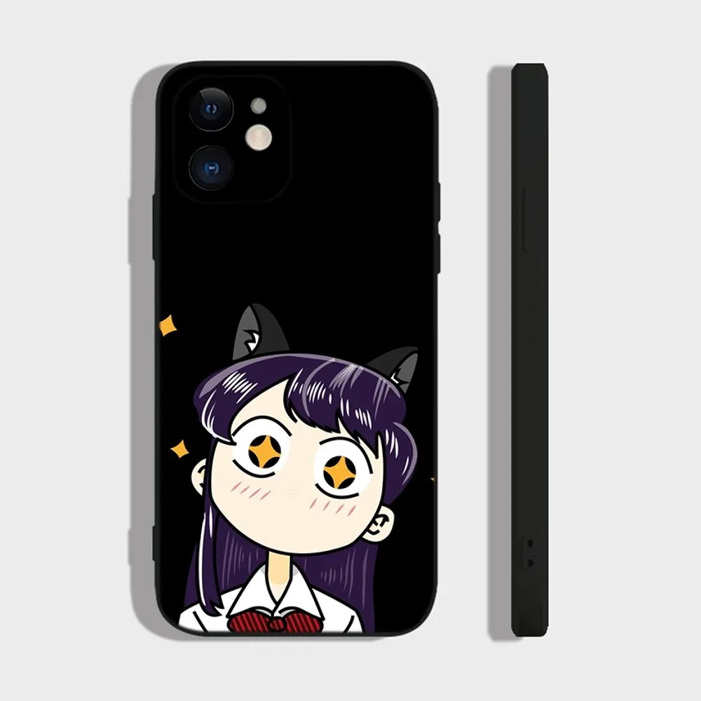 Anime K-Komi Shouko Phone Case For iPhone 16,15,14,13,12,11 Plus,Pro,Max,XR,XS,X,7,8 Plus,SE,Mini Silicone Soft